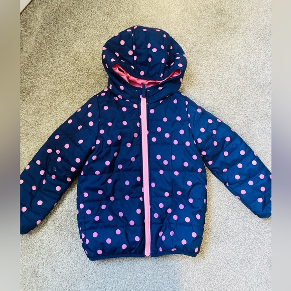 Carter's Other - Carters girls blue and pink polka dot winter coat, 6